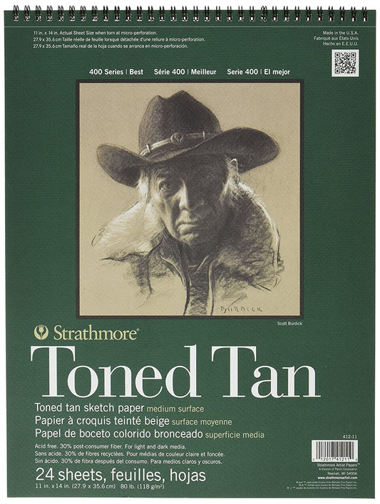 Strathmore Toned tan 3 pack 24 ark 27,9x35,6cm